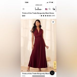 Lulu’s Tricks of the Trade dress Burgundy